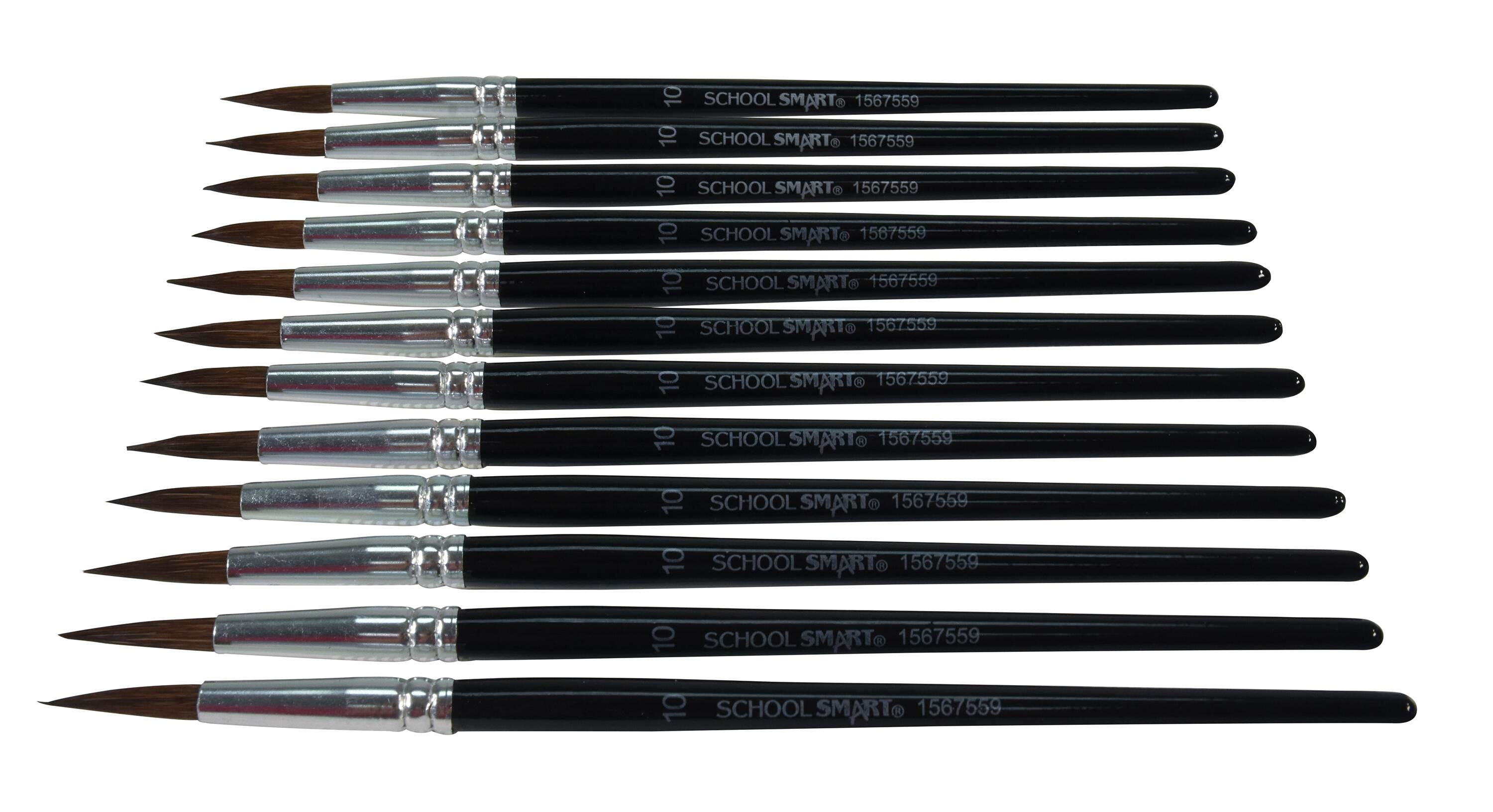 BRUSH CAMEL WC SH RND SZ 10 - SCHOOL SMART PACK OF 12