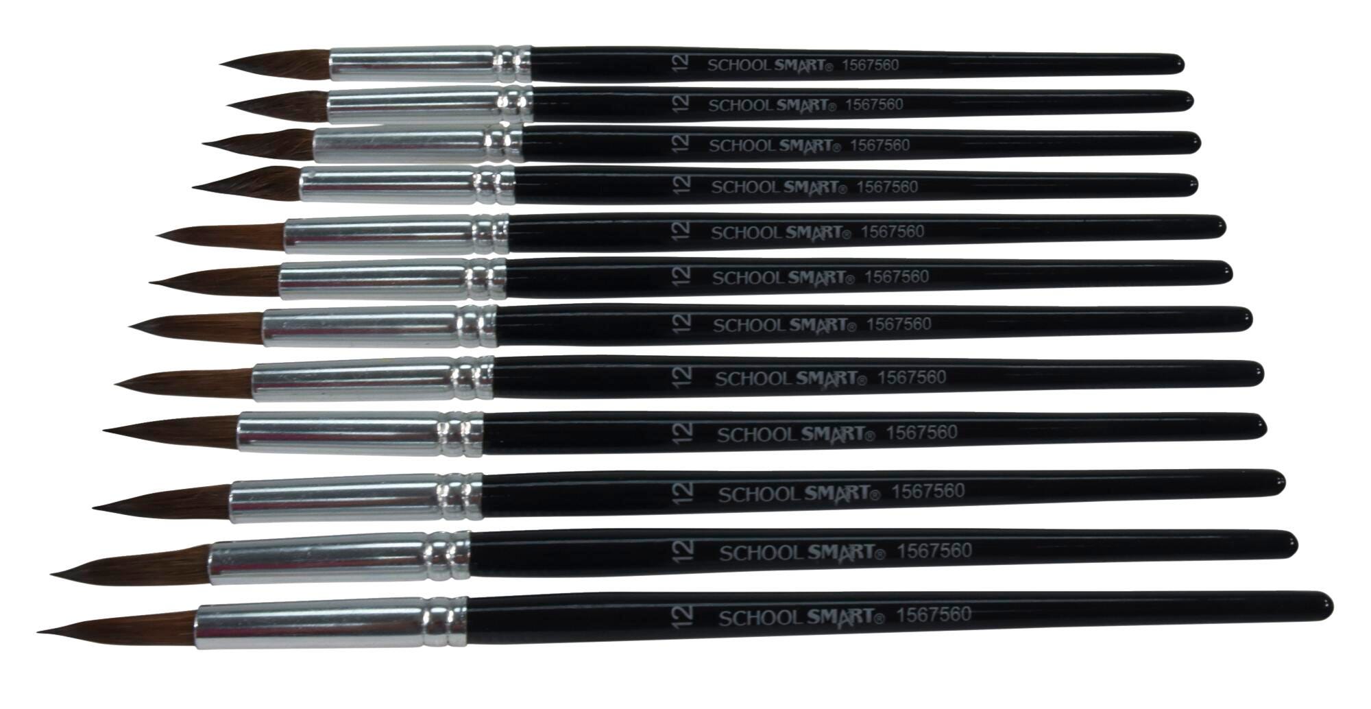 BRUSH CAMEL WC SH RND SZ 12 - SCHOOL SMART PACK OF 12