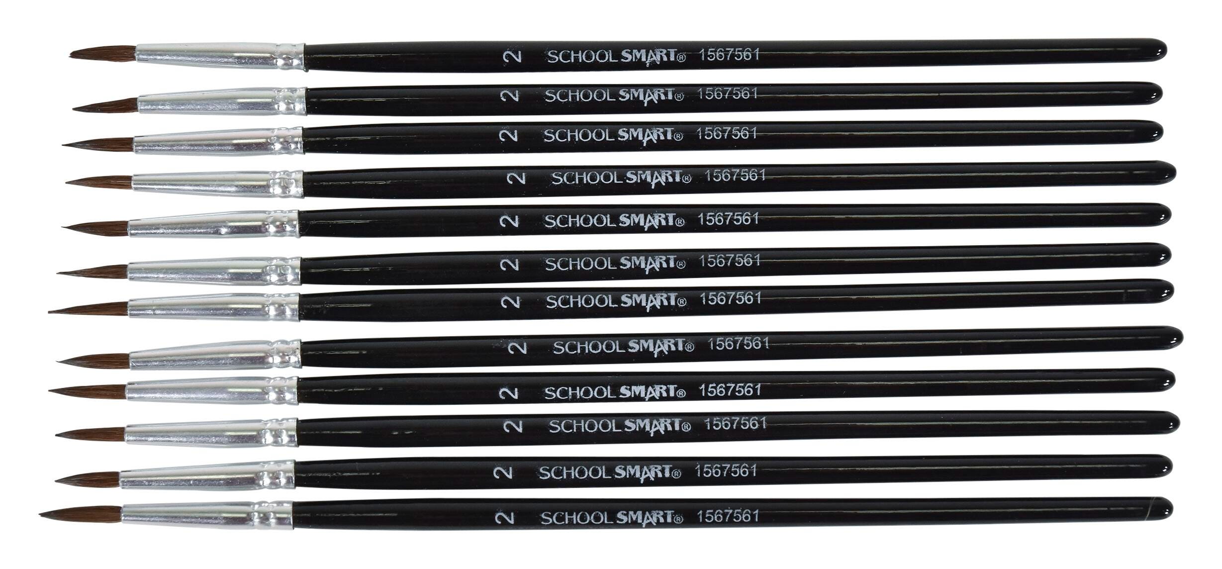 BRUSH CAMEL WC SH RND SZ 2 - SCHOOL SMART PACK OF 12
