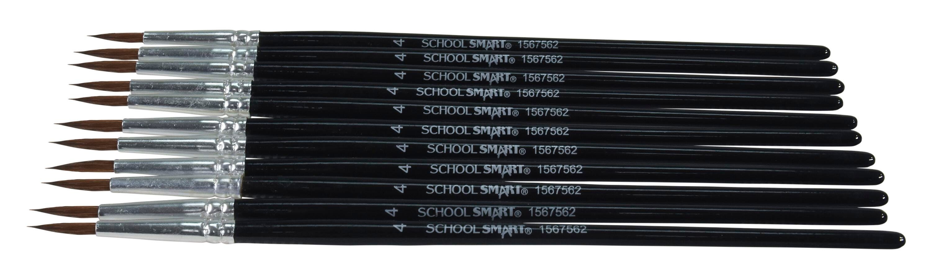 BRUSH CAMEL WC SH RND SZ 4 - SCHOOL SMART PACK OF 12