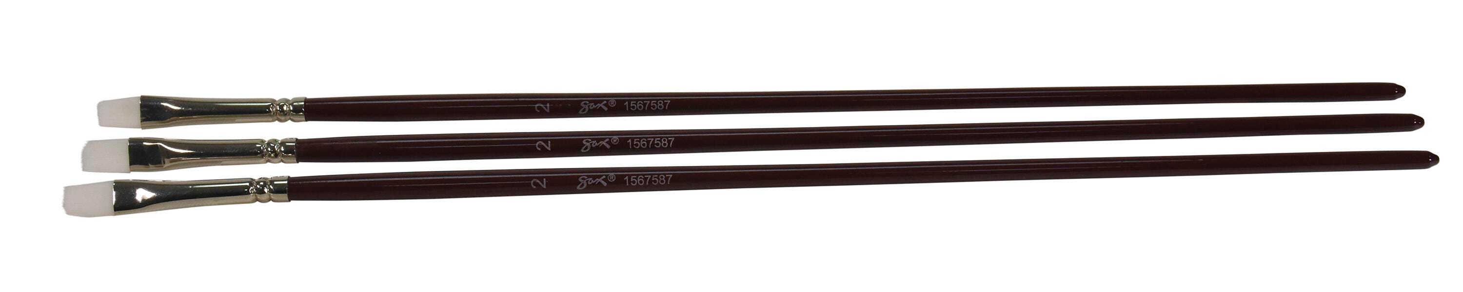 BRUSH OPTIMUM WHT TKLN LH BRT SZ 2 - SAX PACK OF 3