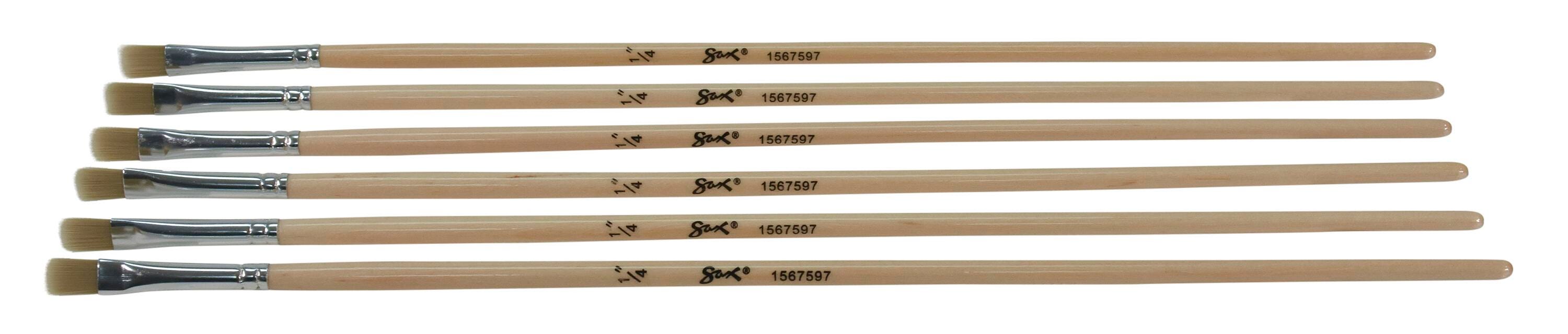 BRUSH NYLON 1/4 IN GOLD LH - SAX PACK OF 6