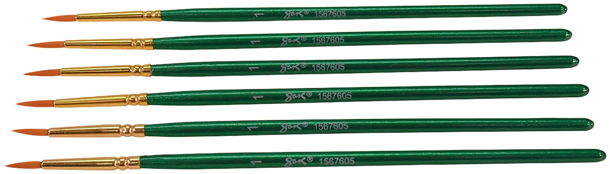 BRUSH OPTIMUM GOLDEN TAKLON SH RND SZ 1 - SAX PACK OF 6