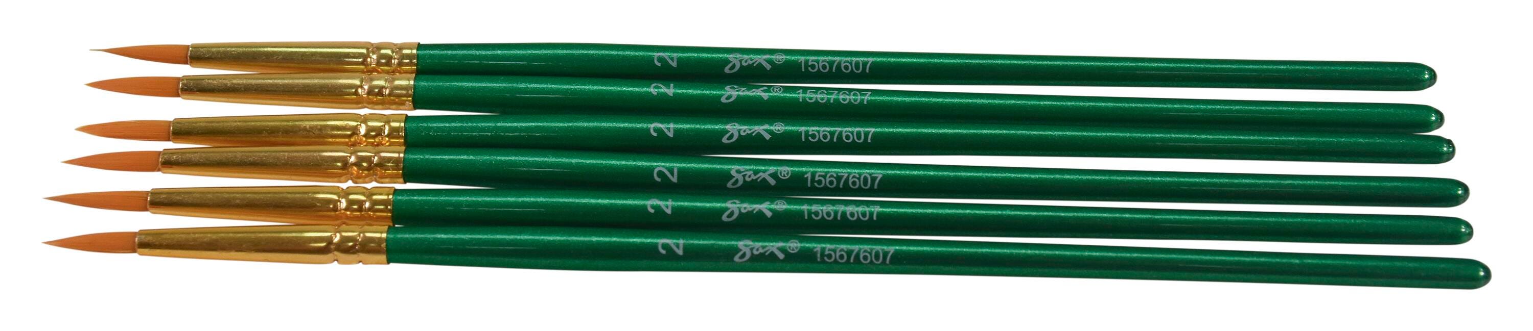 BRUSH OPTIMUM GOLDEN TAKLON SH RND SZ 2 - SAX PACK OF 6