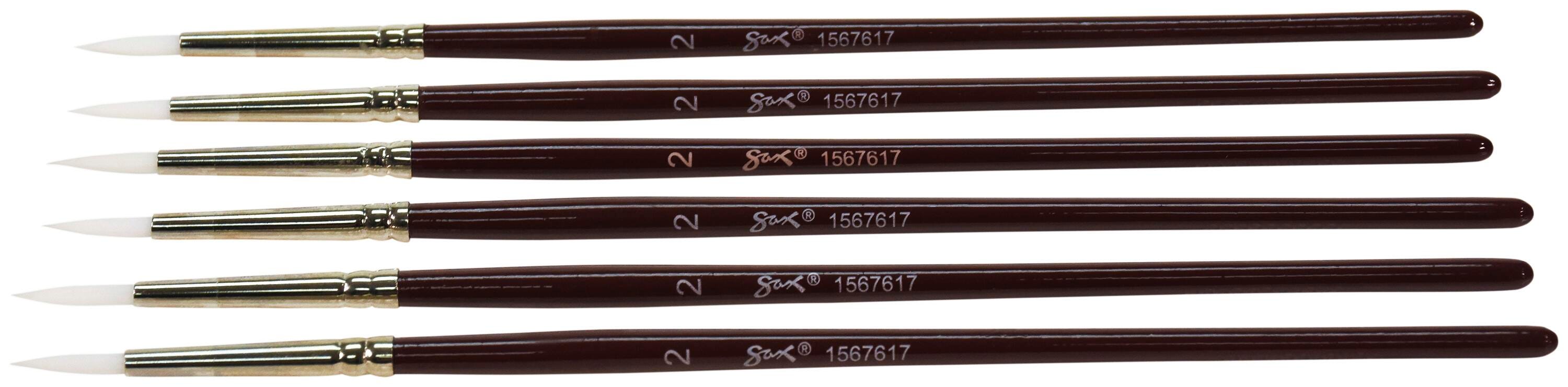 BRUSH OPTIMUM WHT TKLN SH RND SZ 2 - SAX PACK OF 6