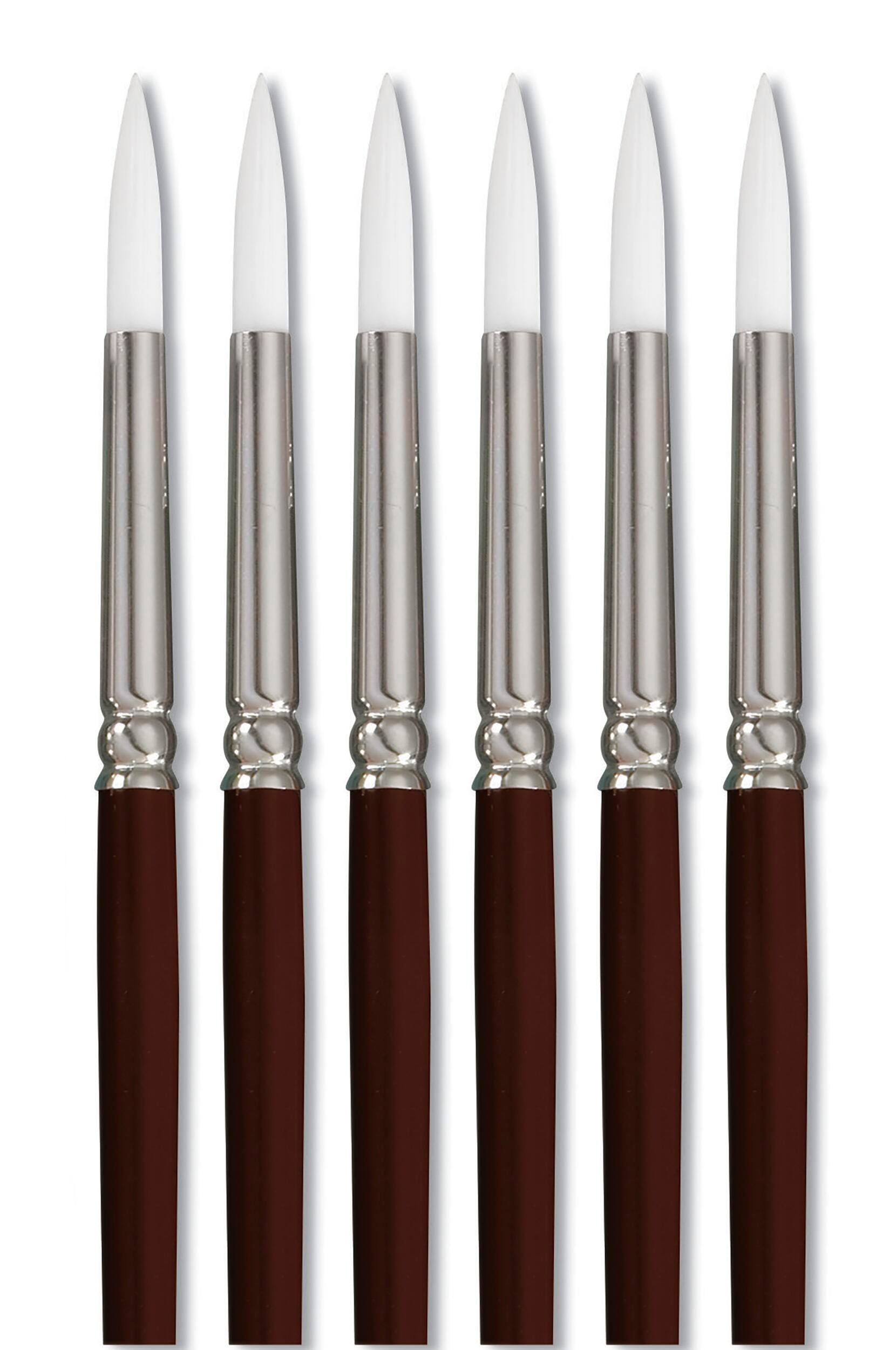 BRUSH OPTIMUM WHT TKLN SH RND SZ 6 - SAX PACK OF 6