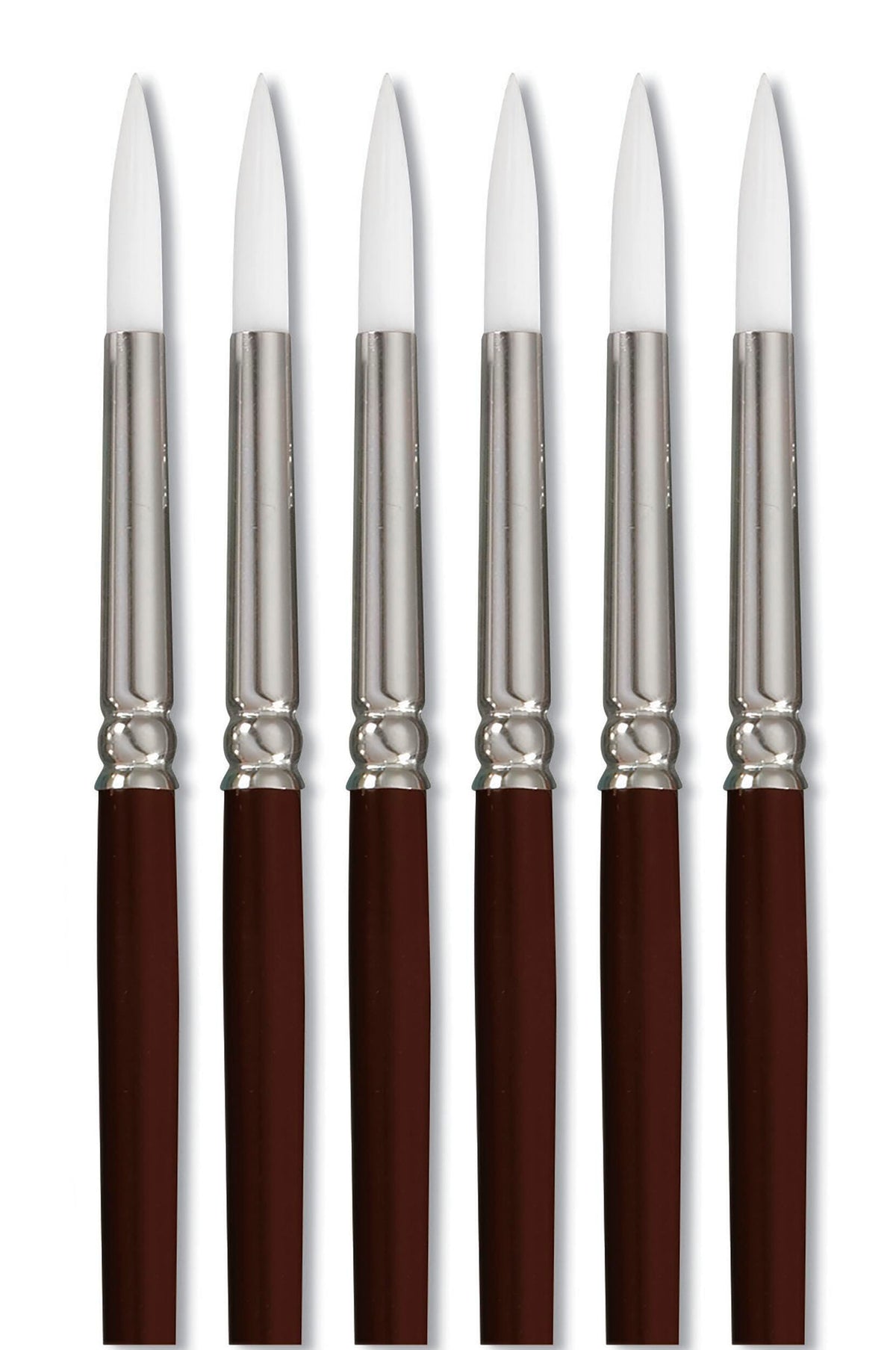 BRUSH OPTIMUM WHT TKLN SH RND SZ 6 - SAX PACK OF 6