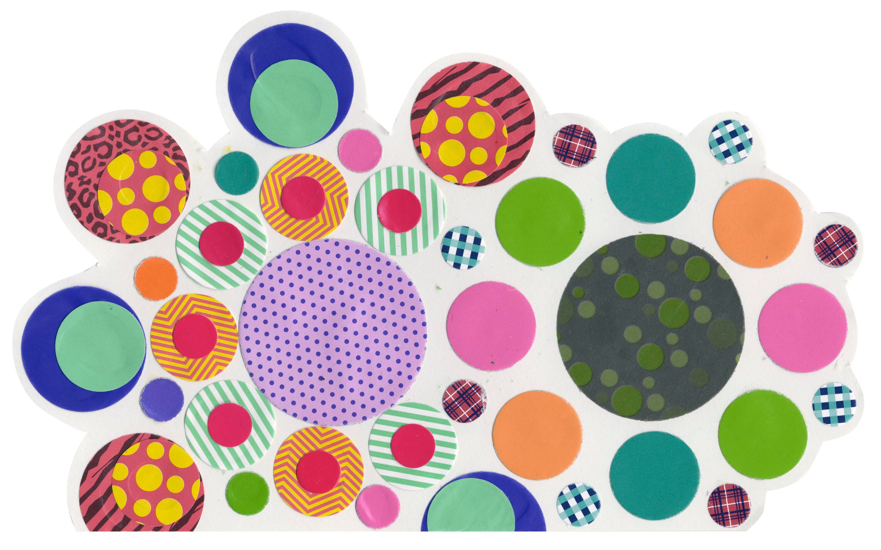 PAPER POPS COLLAGE CIRCLES 2 IN PACK OF 1500