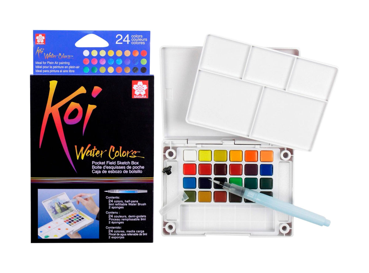 PAINT WATERCOLOR KOI FIELD SKETCH BOX 24 COLOR SET