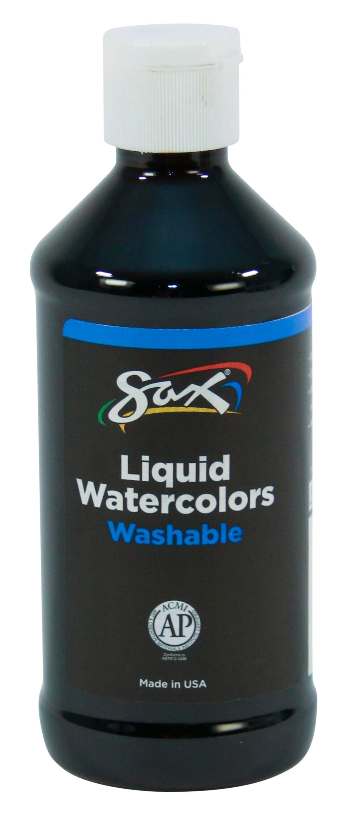 PAINT WATERCOLOR LIQUID SAX BLACK 8OZ