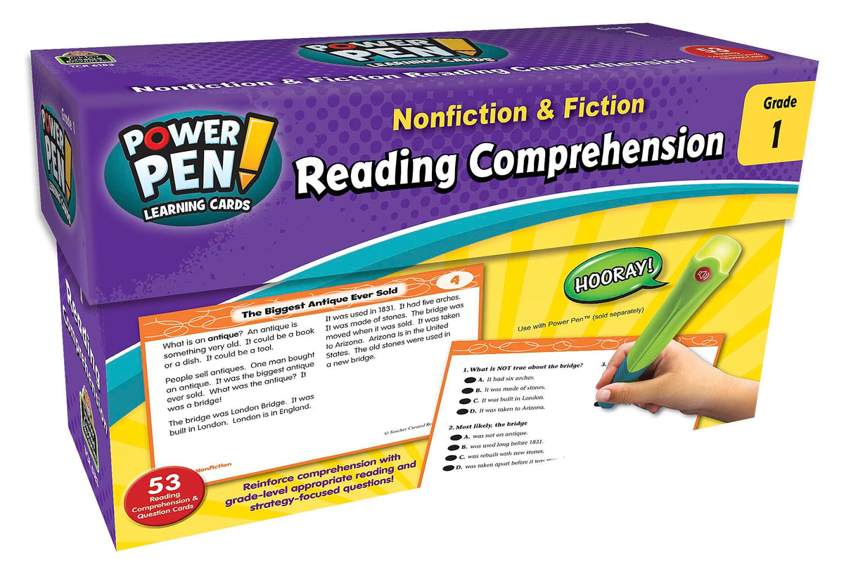 POWER PEN - READING COMPREHENSION LEARNING CARDS GR. 1