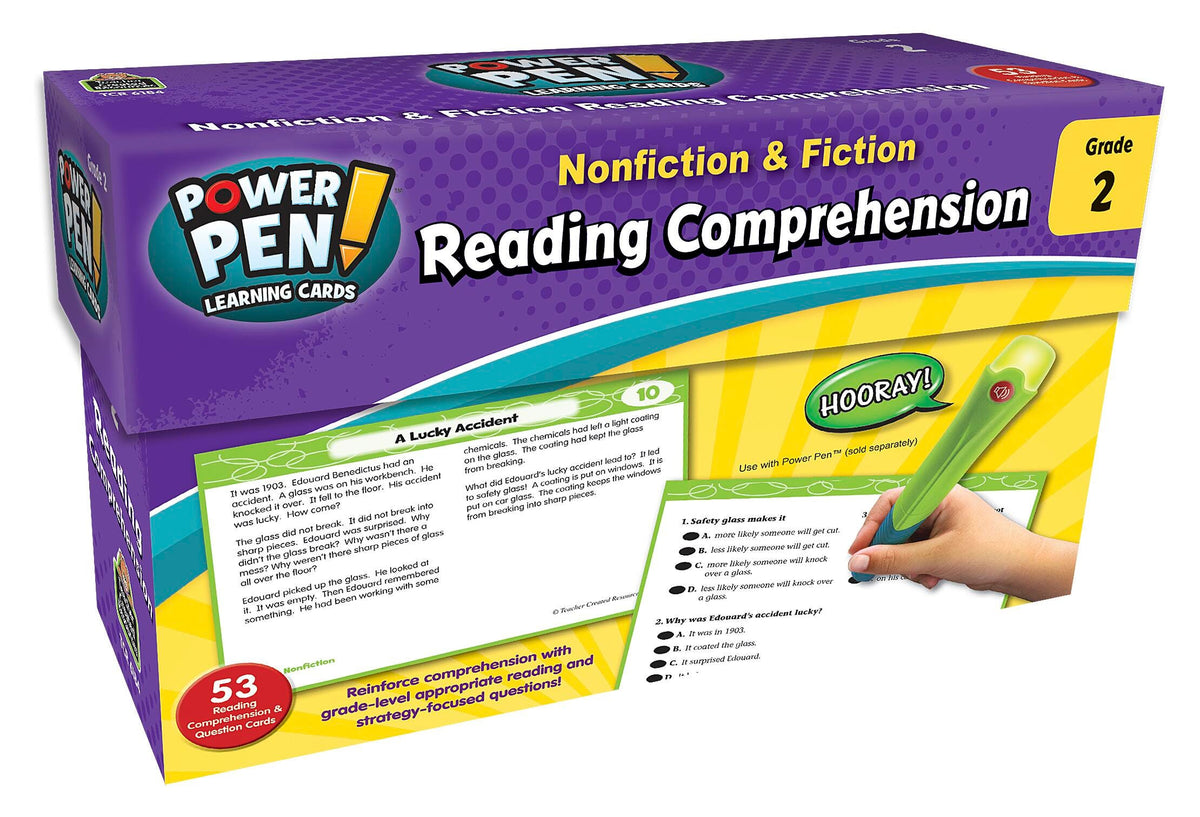POWER PEN - READING COMPREHENSION LEARNING CARDS GR. 2