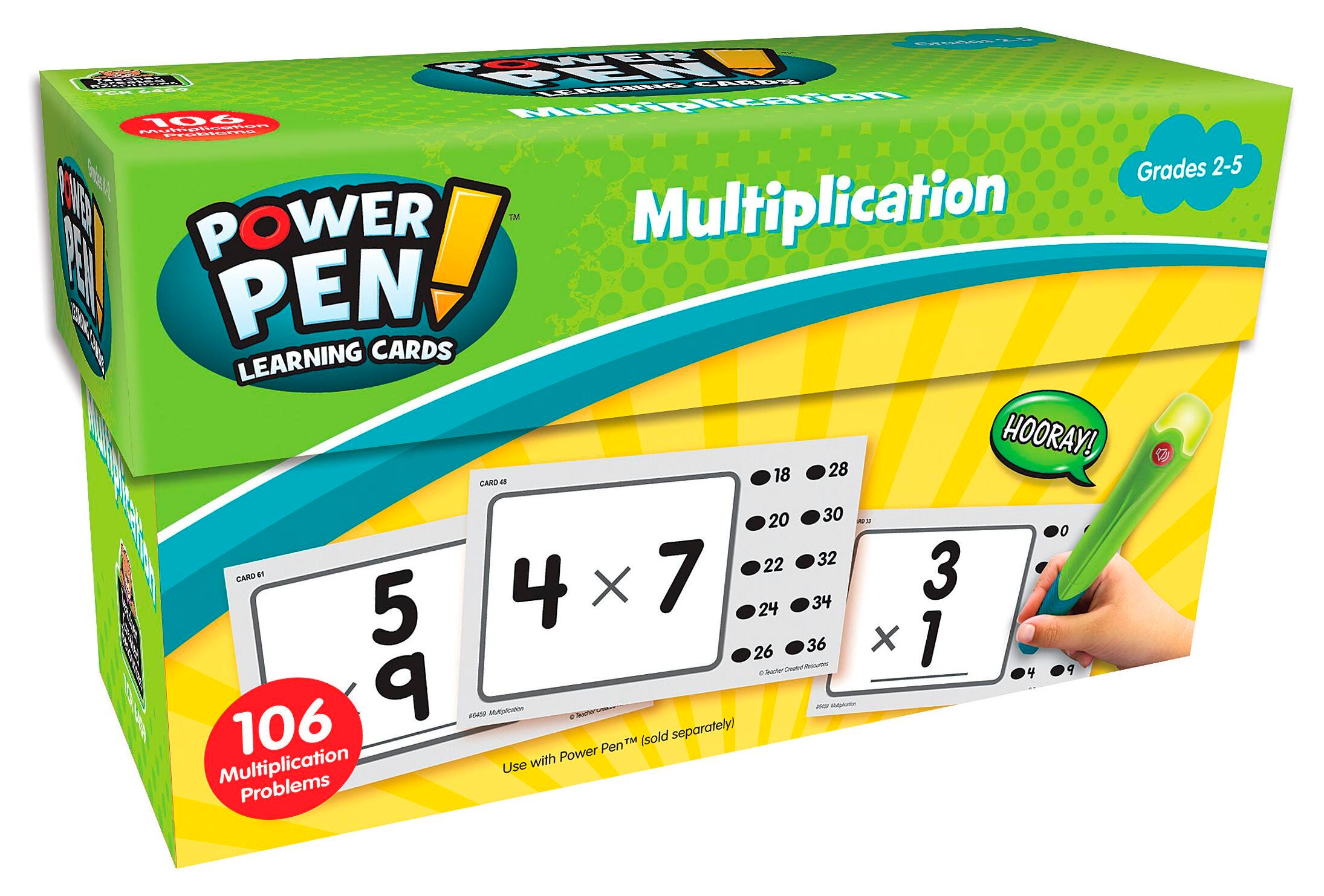 POWER PEN - MATH LEARNING CARDS - MULTIPLICATION GR. 2-5