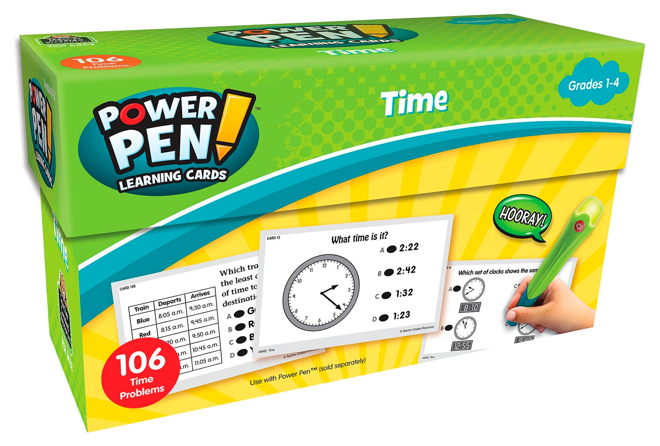 POWER PEN - MATH LEARNING CARDS - TIME GR. 1-4