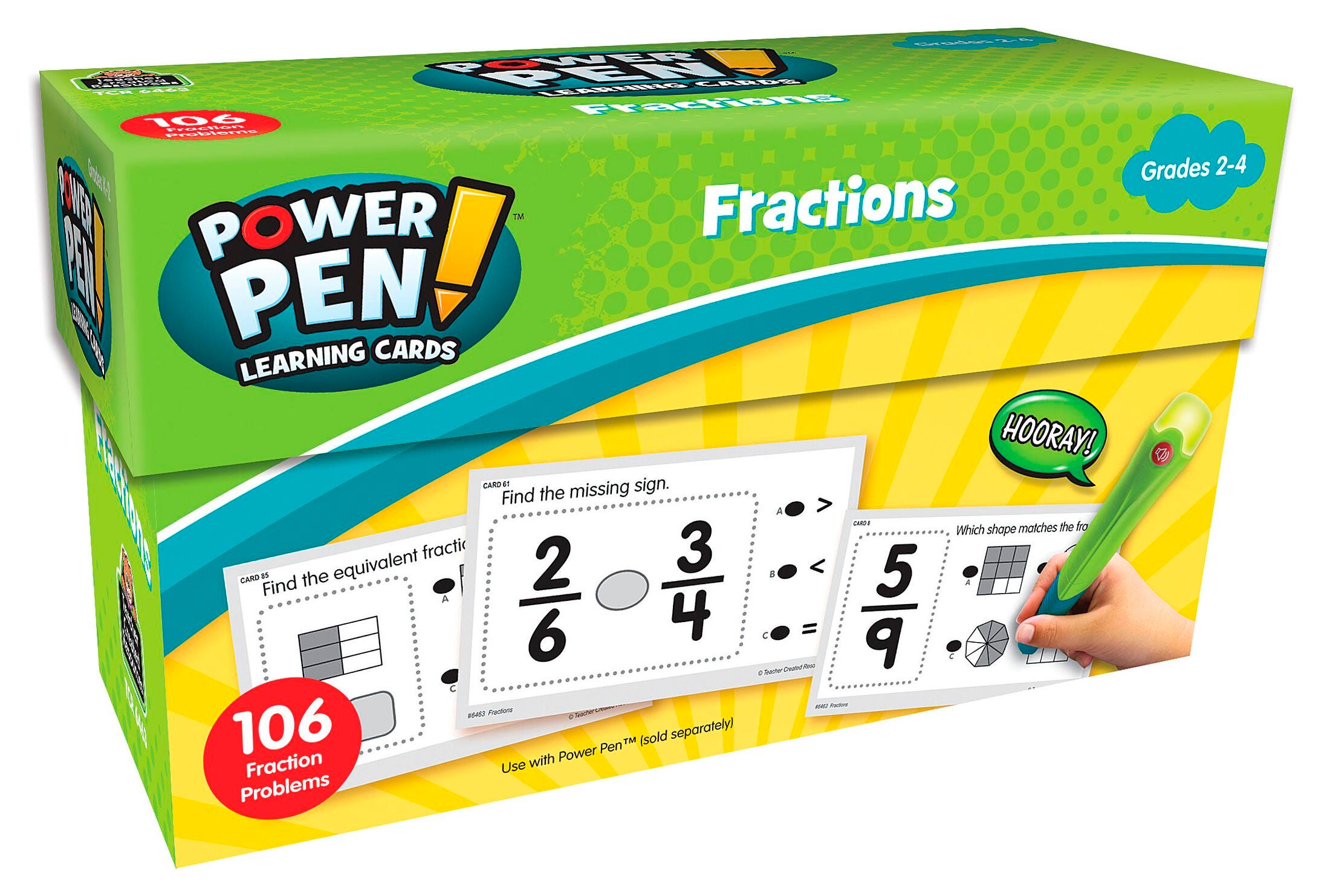 POWER PEN - MATH LEARNING CARDS - FRACTIONS GR. 2-4