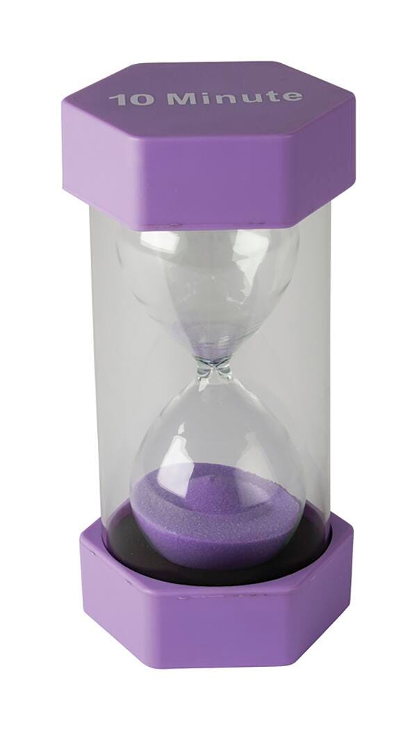 LARGE SAND TIMERS - 10 MINUTES