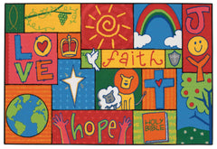 CARPETS FOR KIDS - KIDSVALUE INSPIRATIONAL PATCHWORK - 3 FT X 4 FT 6 IN RECTANGLE