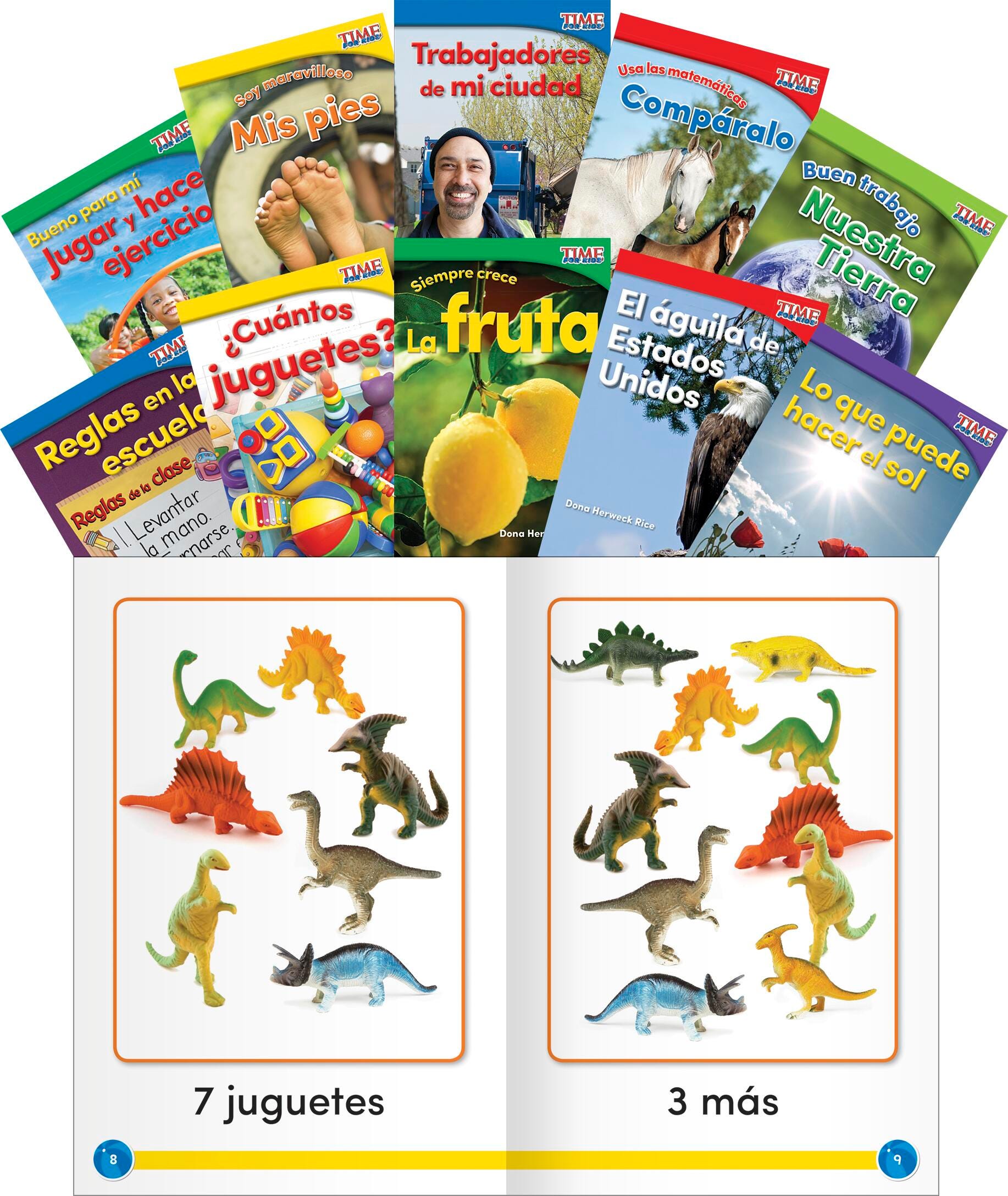 BOOKS TIME FOR KIDS INFO TEXT GRADE K SPANISH READERS SET 2 SET OF 10