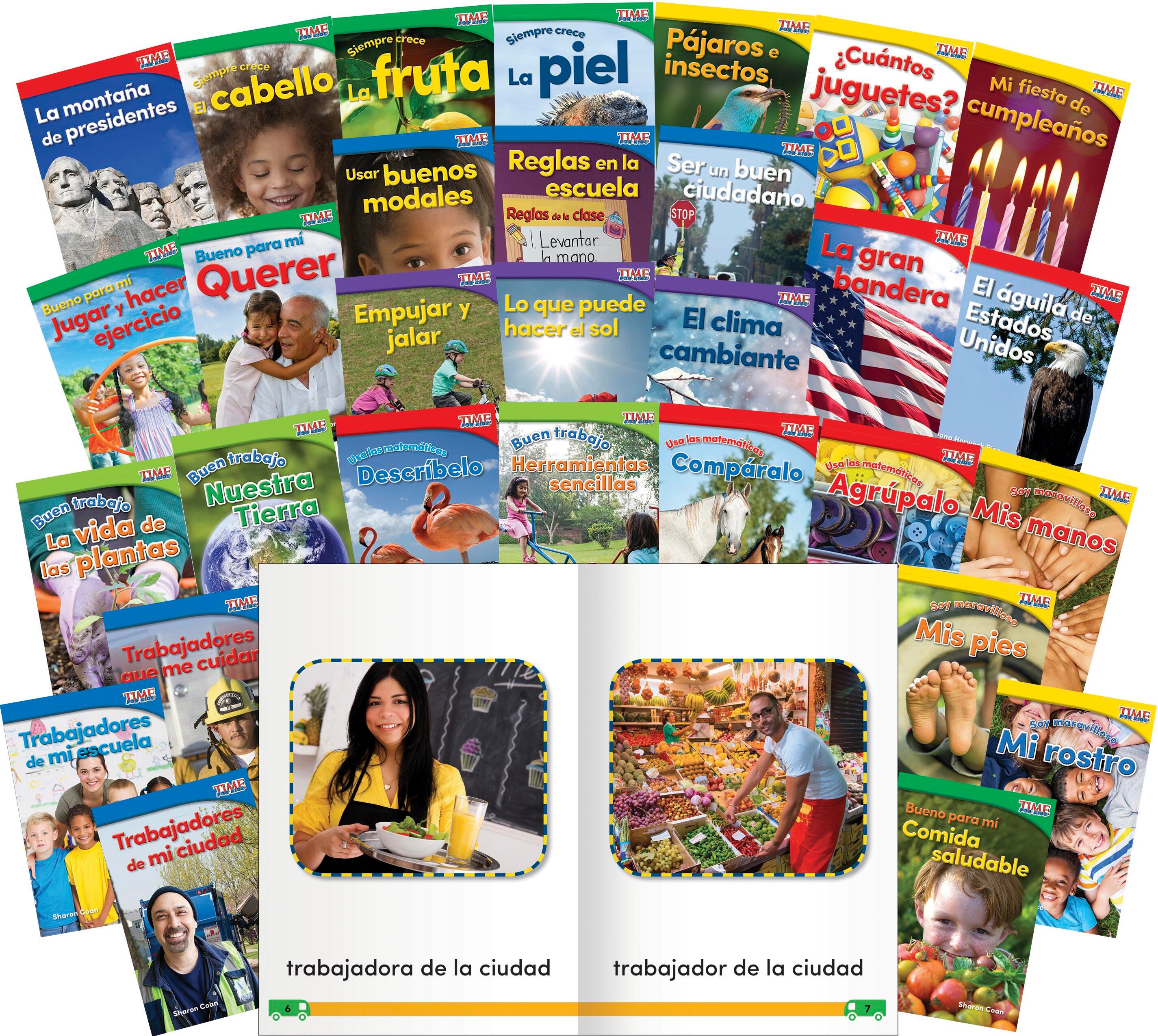 BOOKS TIME FOR KIDS INFO TEXT GRADE K SPANISH READERS SET OF 30