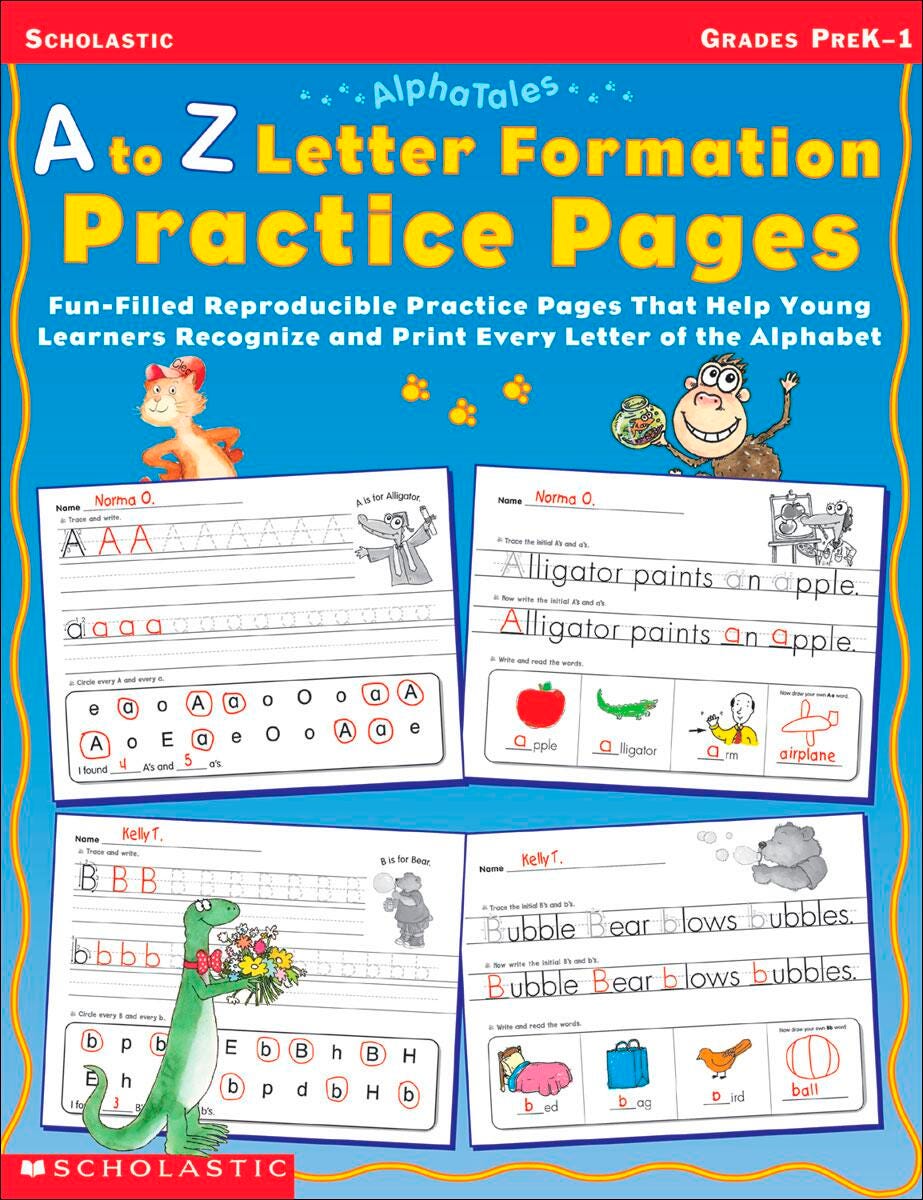 BOOK ALPHATALES A TO Z LETTER FORMATION PRACTICE PAGES
