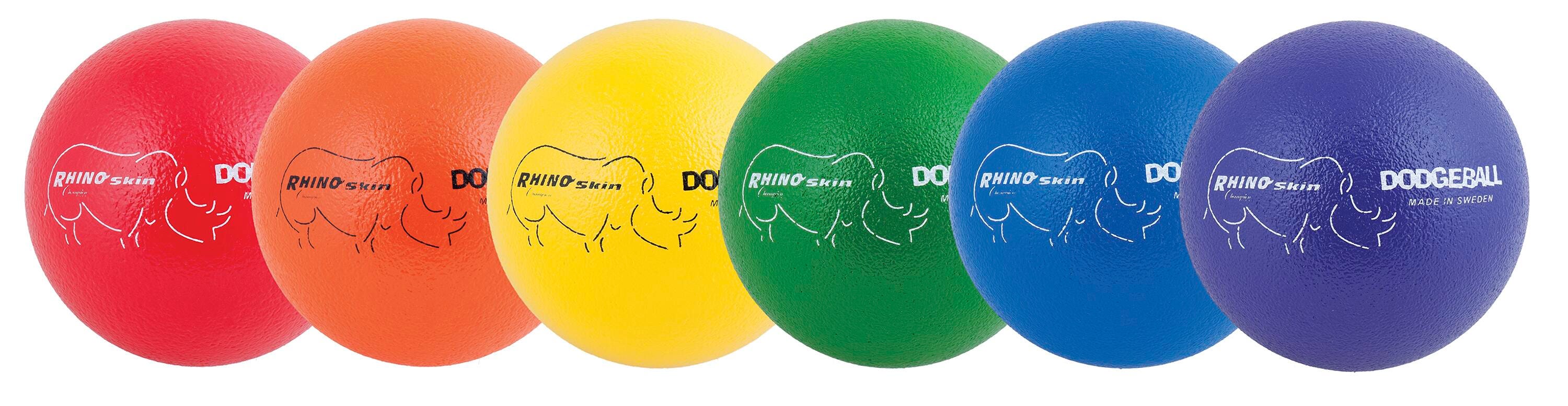 BALL - DODGEBALL - RHINO SKIN -8 INCH- 6 COLOR SET
