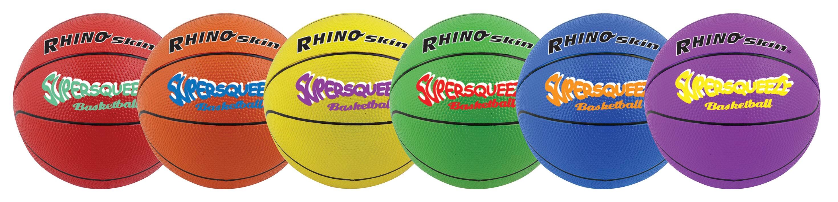 BALL - BASKETBALL - RHINO SKIN SUPER SQUEEZE - 6 COLOR SET