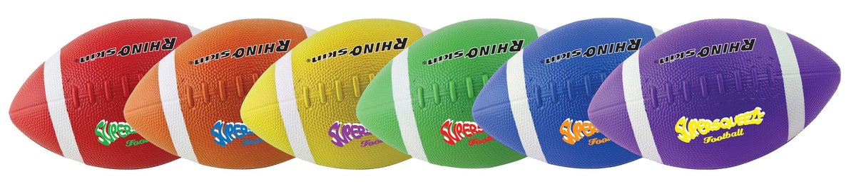 BALL - FOOTBALL - RHINO SKIN SUPER SQUEEZE - 6 COLOR SET