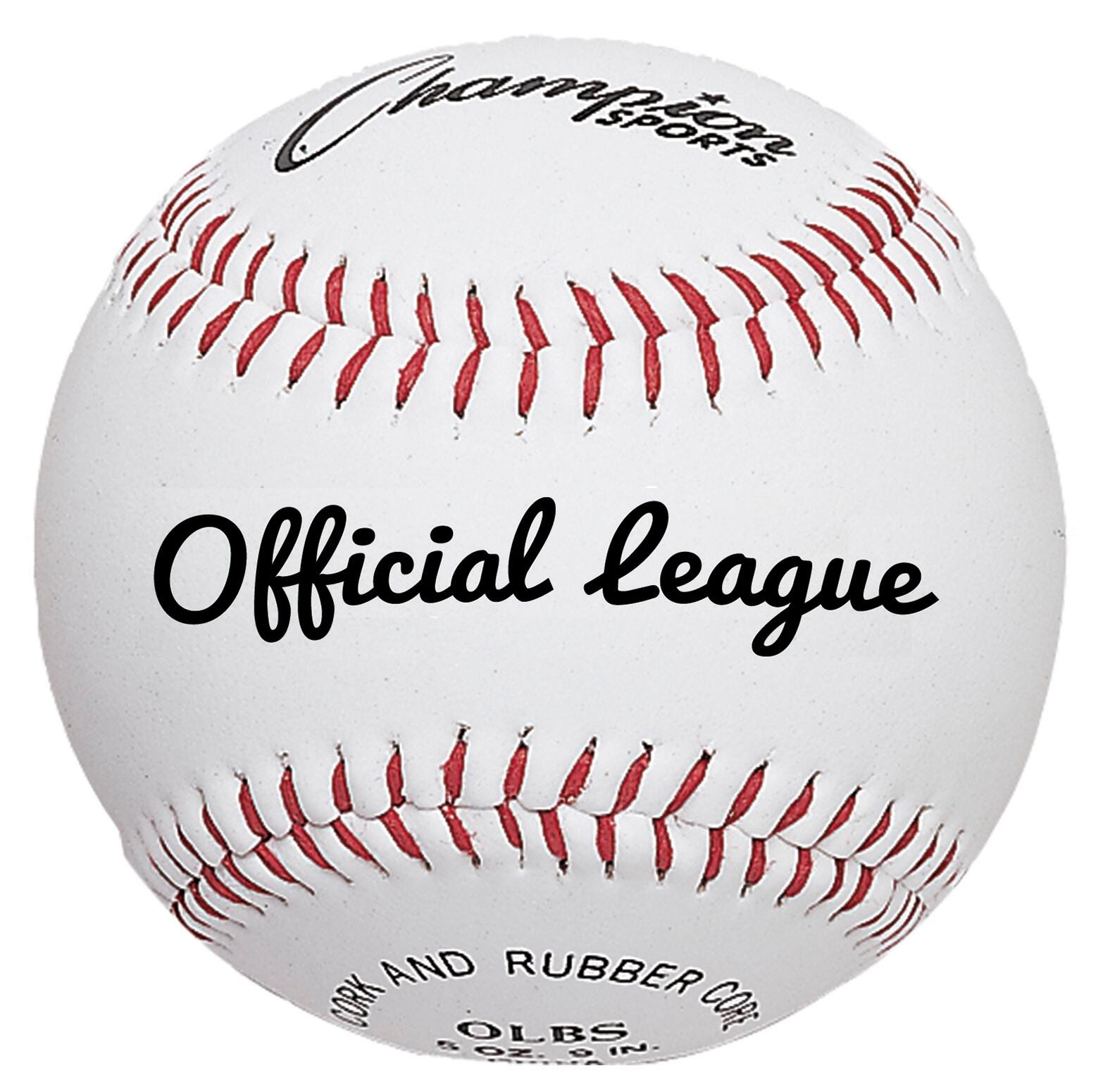 BALL - BASEBALL - OFFICIAL LEAGUE - PACK OF 12