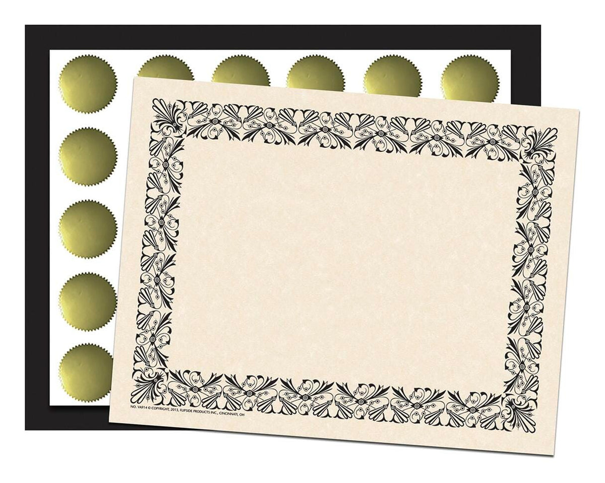 ART DECO PAPER, FOLDERS AND SEALS SET, BLACK