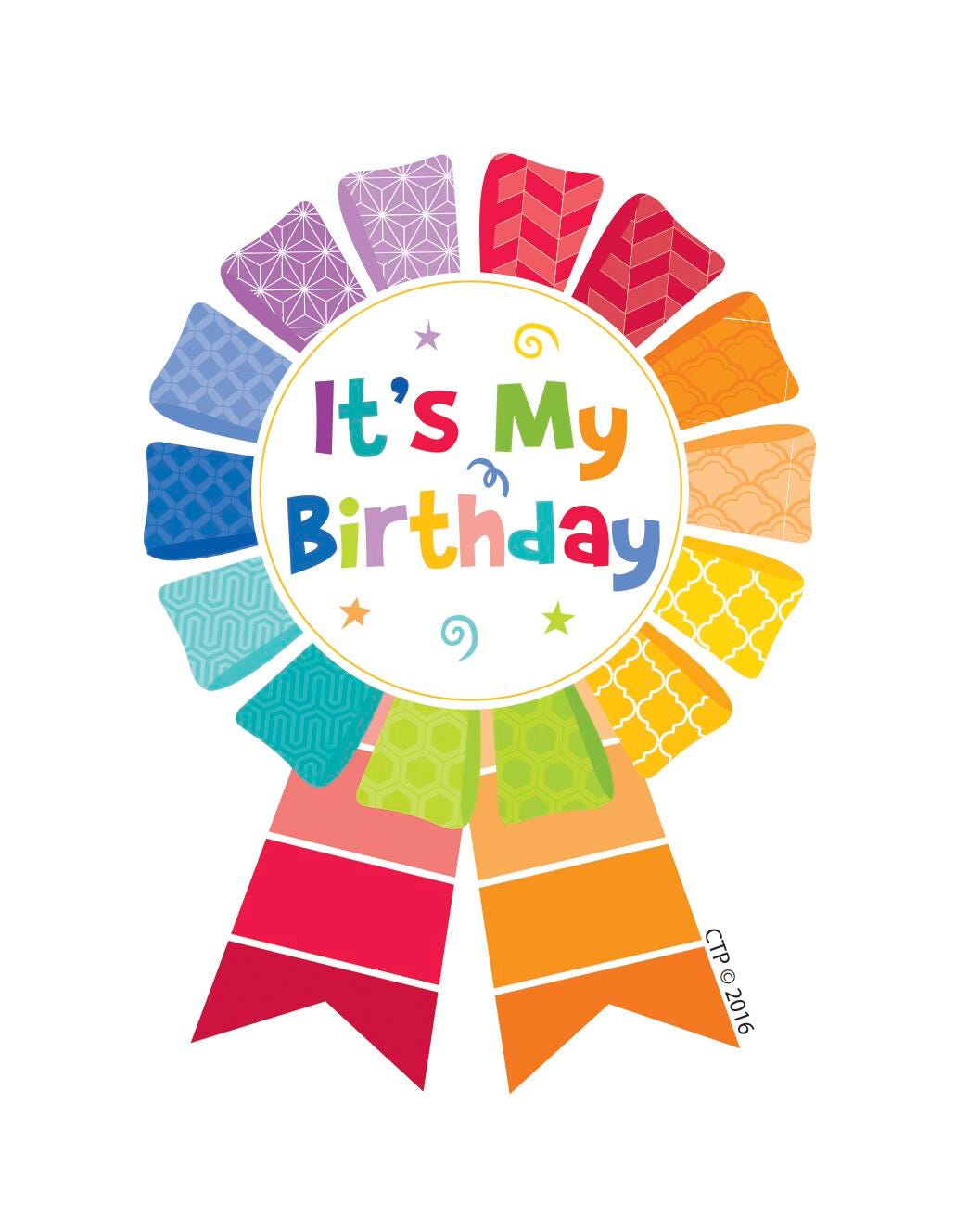 BADGES PAINTED PALETTE HAPPY BIRTHDAY REWARD PACK OF 36