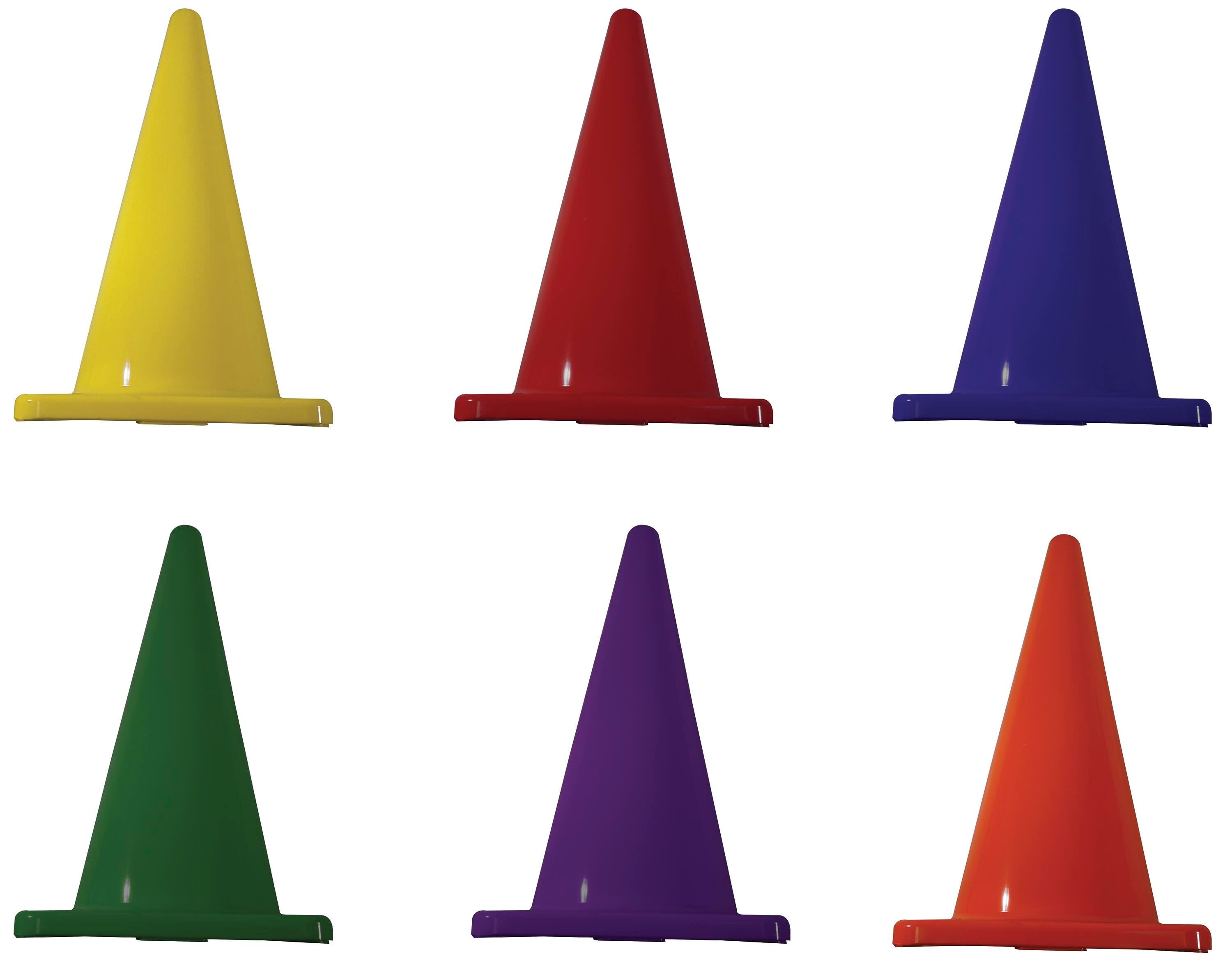 CONES - 28 INCH POLY -RAINBOW SET OF 6