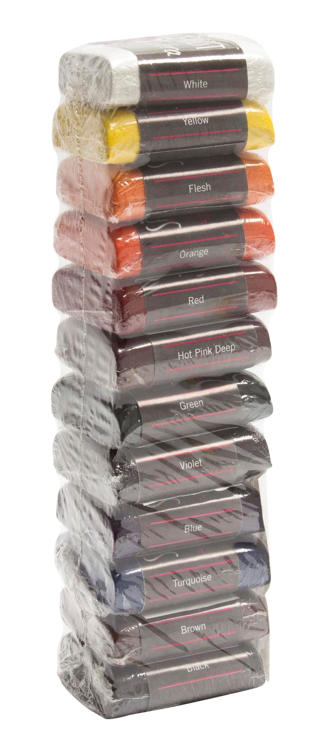 PAINT TEMPERA CAKES SEMI-MOIST RICHESON ASSORTED REFILLS SET OF 12