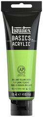 PAINT ACRYLIC LIQUITEX BASICS BRILLIANT YELLOW GREEN 4 OZ