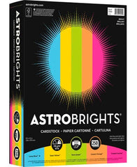PAPER CARDSTOCK ASTROBRIGHTS 8.5X11 IN 65LB ASST BRIGHTS 250 SHTS
