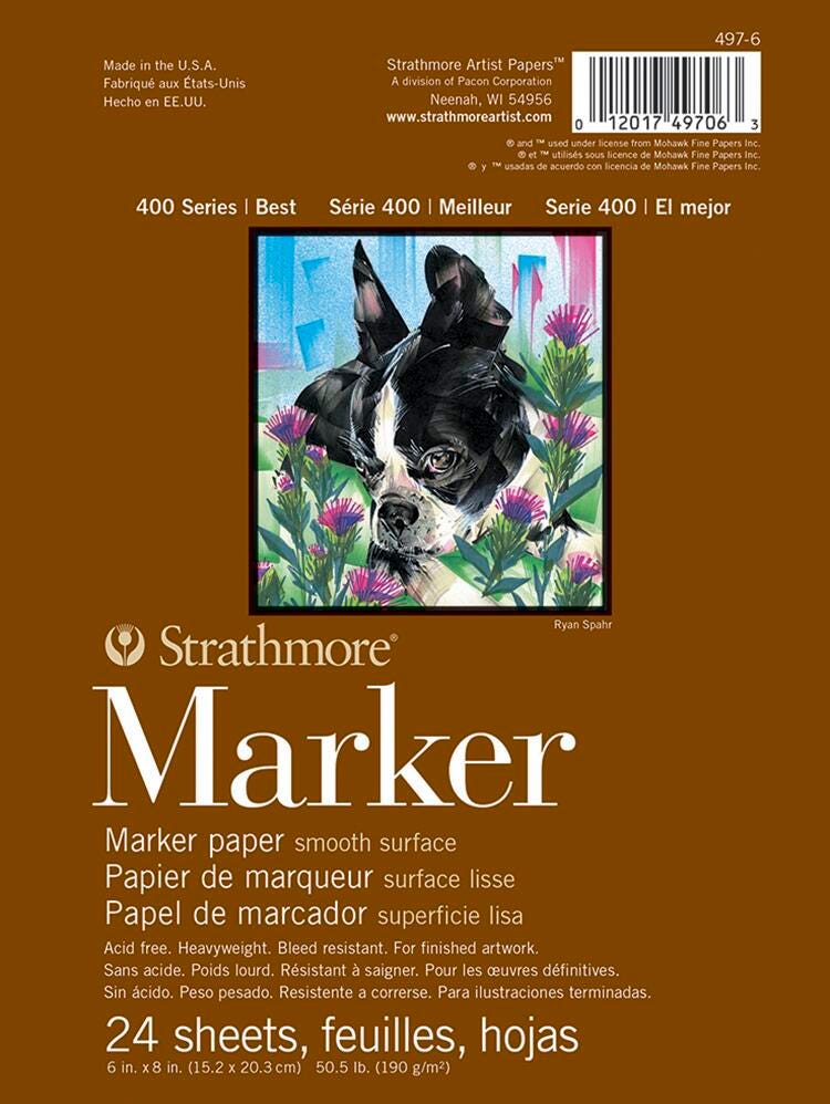 PAD MARKER 400 SERIES 6X8 IN 50 LB 24 SHTS