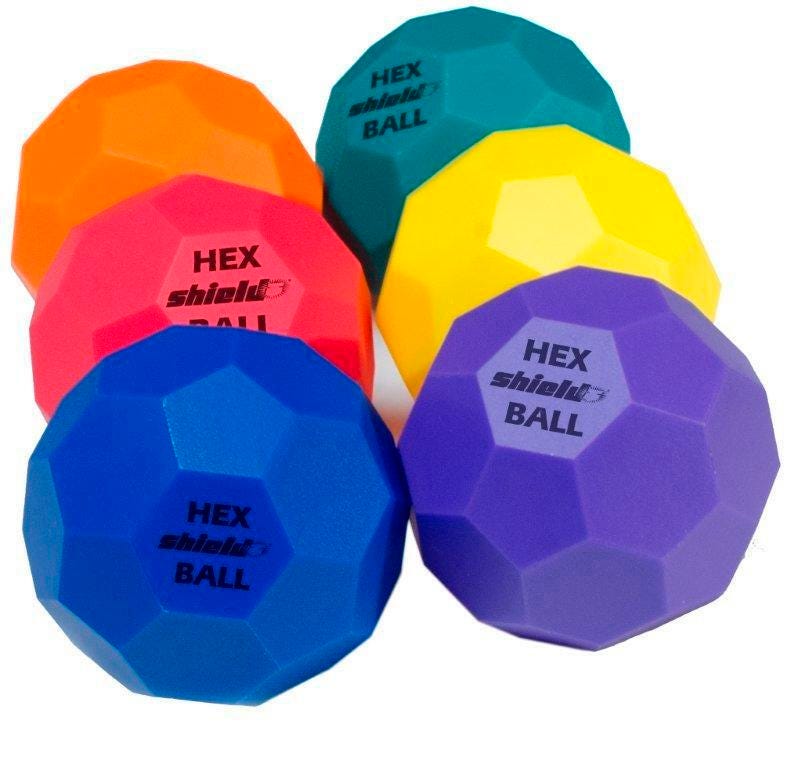 HEX BALL/ RAINBOW COLORS SET OF 6