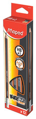 PENCIL MAPED JUMBO BLACK PEPS NO.2 PACK OF 12
