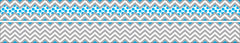 CHEVRON GRAY AND BLUE DOUBLE SIDED BORDER SET