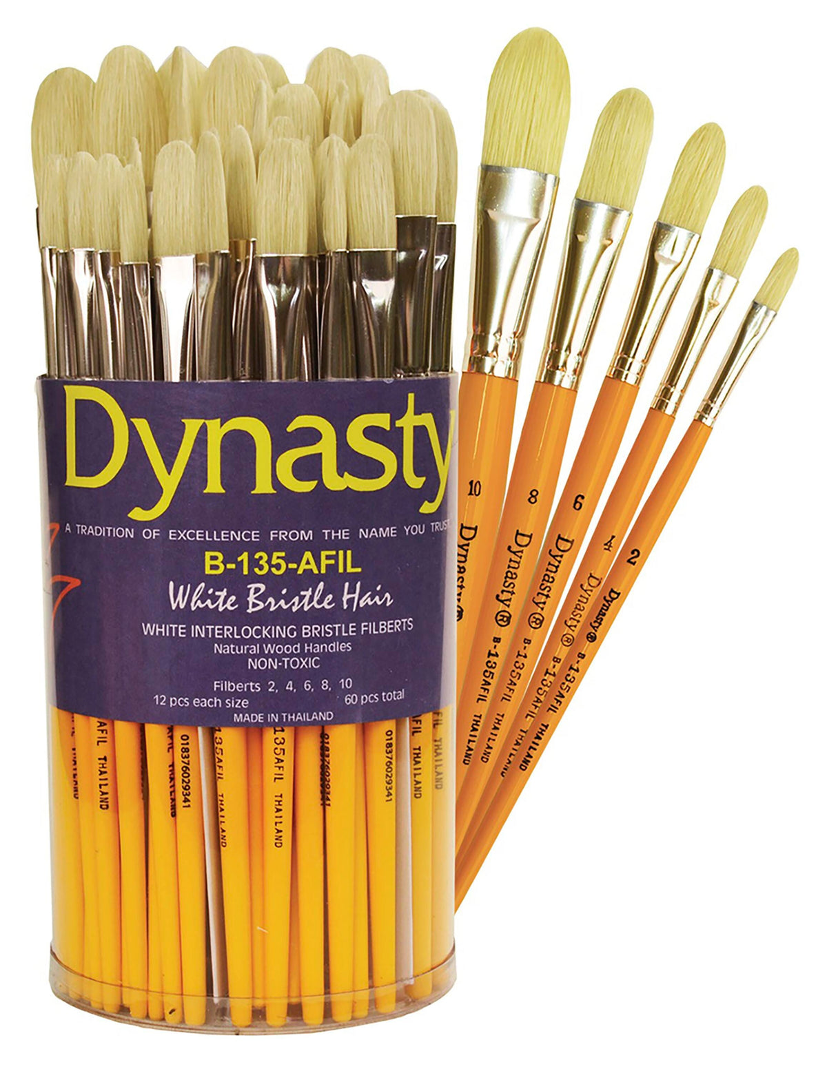 BRUSH DYNASTY B-135-AFIL CANISTER SET OF 60