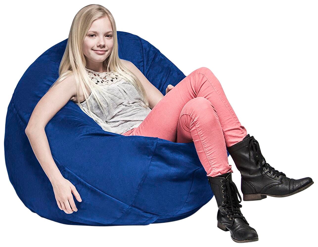 ONEUP INNOVATIONS - 4 FT KIDS COCOON BEAN BAG CHAIR - 45 W X 45 D X 16 H IN - SPECIFY COLOR