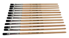 BRUSH BLK BRISTLE SH FLAT 1/4 IN - SCHOOL SMART PACK OF 12