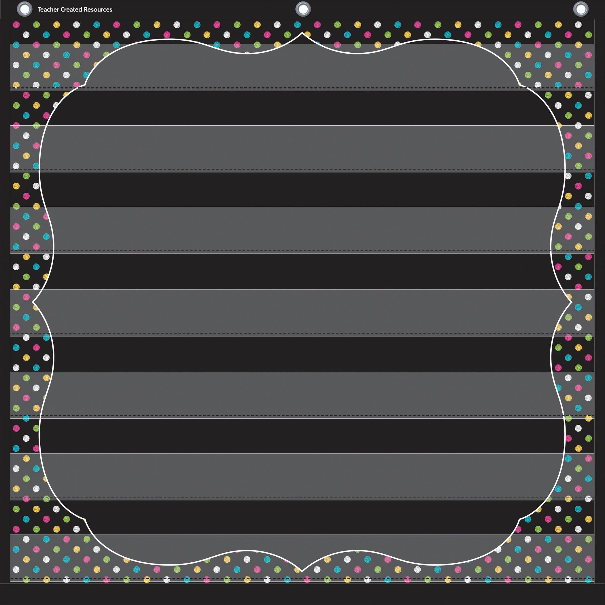 POCKET CHART - CHALKBOARD BRIGHTS 7 28X28