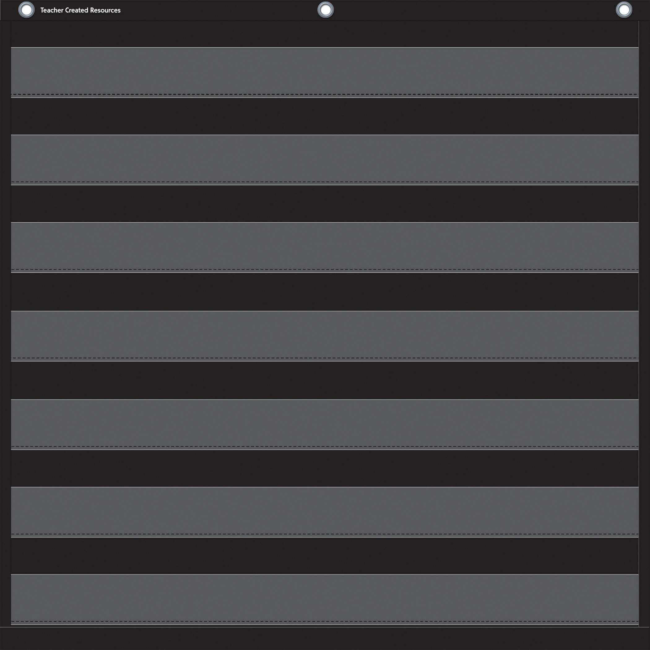 POCKET CHART - BLACK 7 28X28