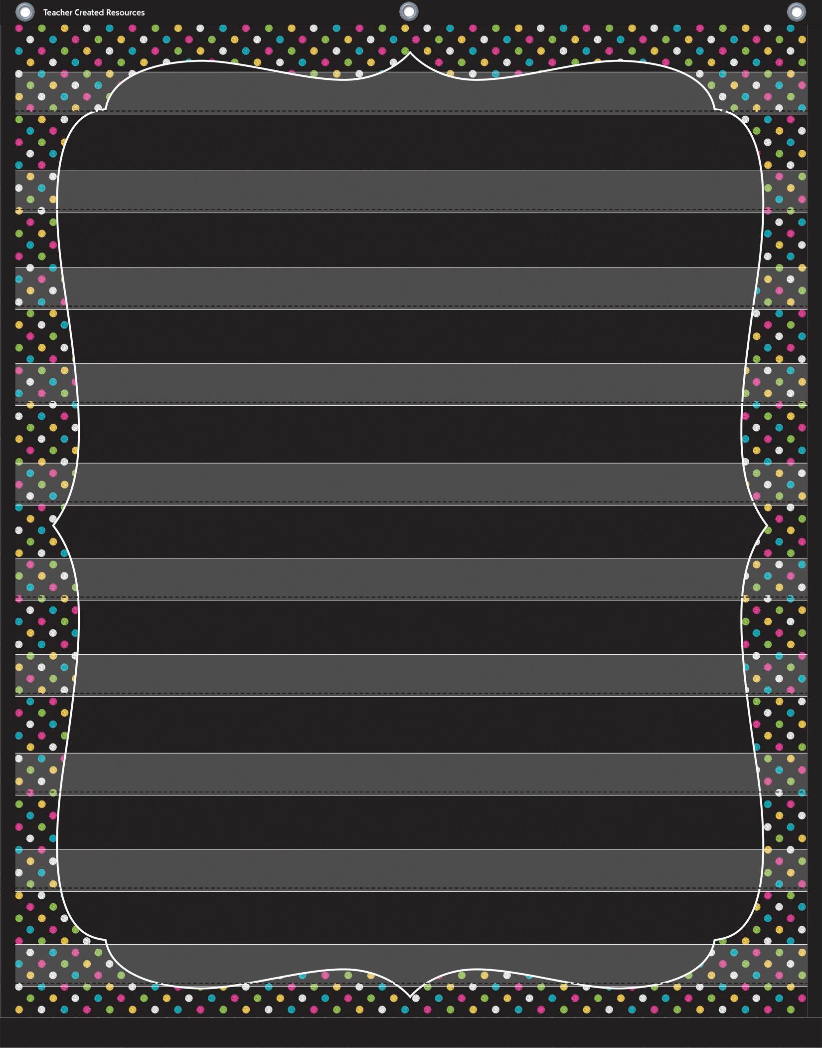 POCKET CHART - CHALKBOARD BRIGHTS 10 34X44