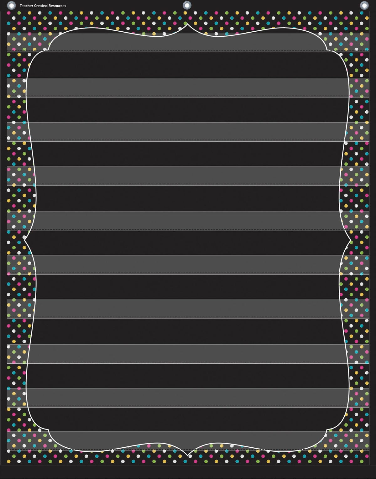POCKET CHART - CHALKBOARD BRIGHTS 10 34X44