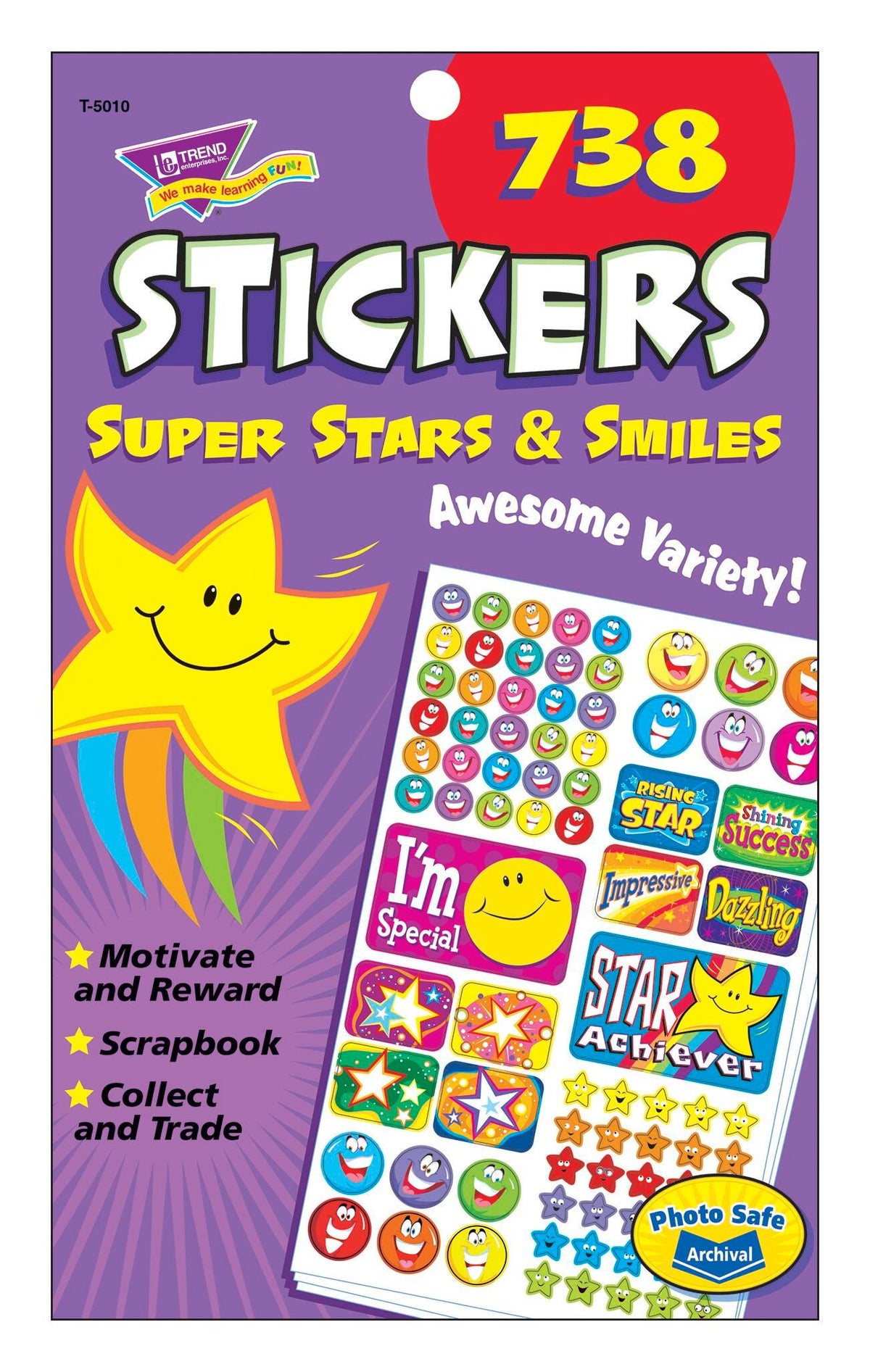 STICKER PAD SUPER STARS SMILES PACK OF 738