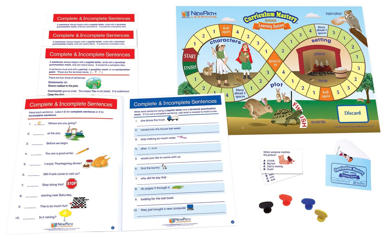 LEARNING CENTERS ELA/READING GR. 1-2 COMPLETE AND INCOMPLETE SENTENCES