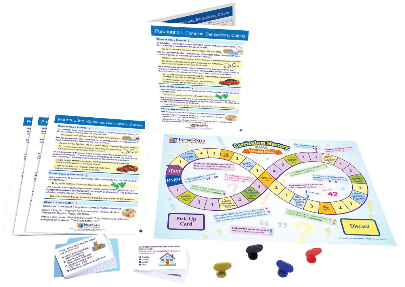 LEARNING CENTERS ELA/READING GR. 6-8 PUNCTUATION COMMAS SEMICOLONS COLONS HYPHENS AND DASHES