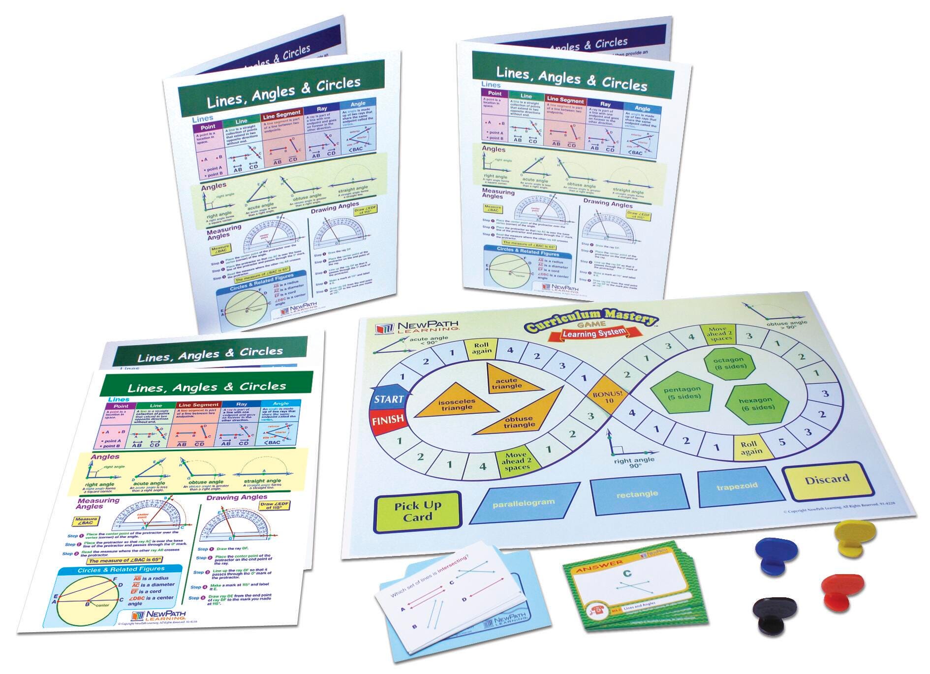 LEARNING CENTERS MATH GR. 3-5 LINES ANGLES AND CIRCLES