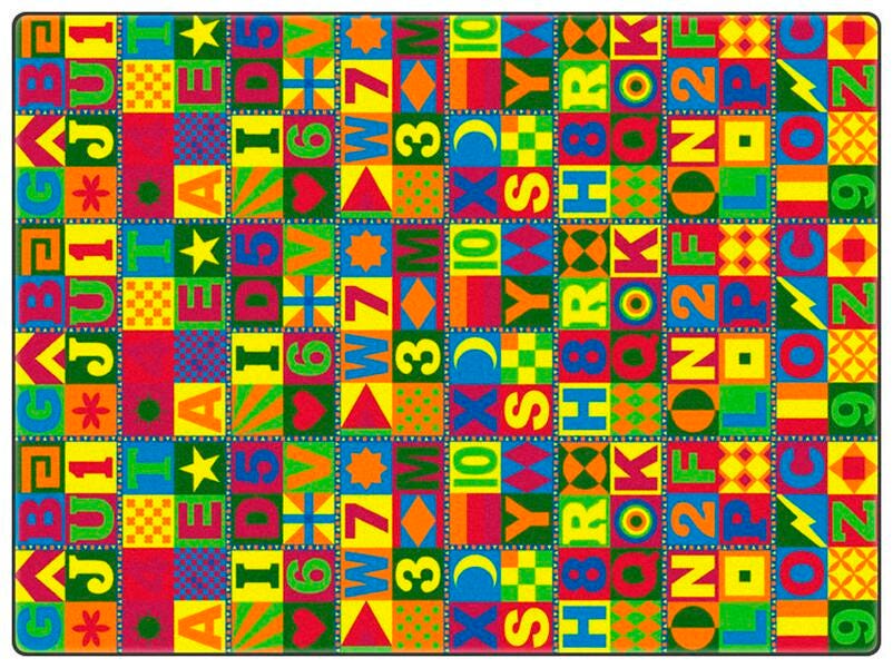 FLAGSHIP CARPETS - FLOORS THAT TEACH - 6 FT X 12 FT RECTANGLE